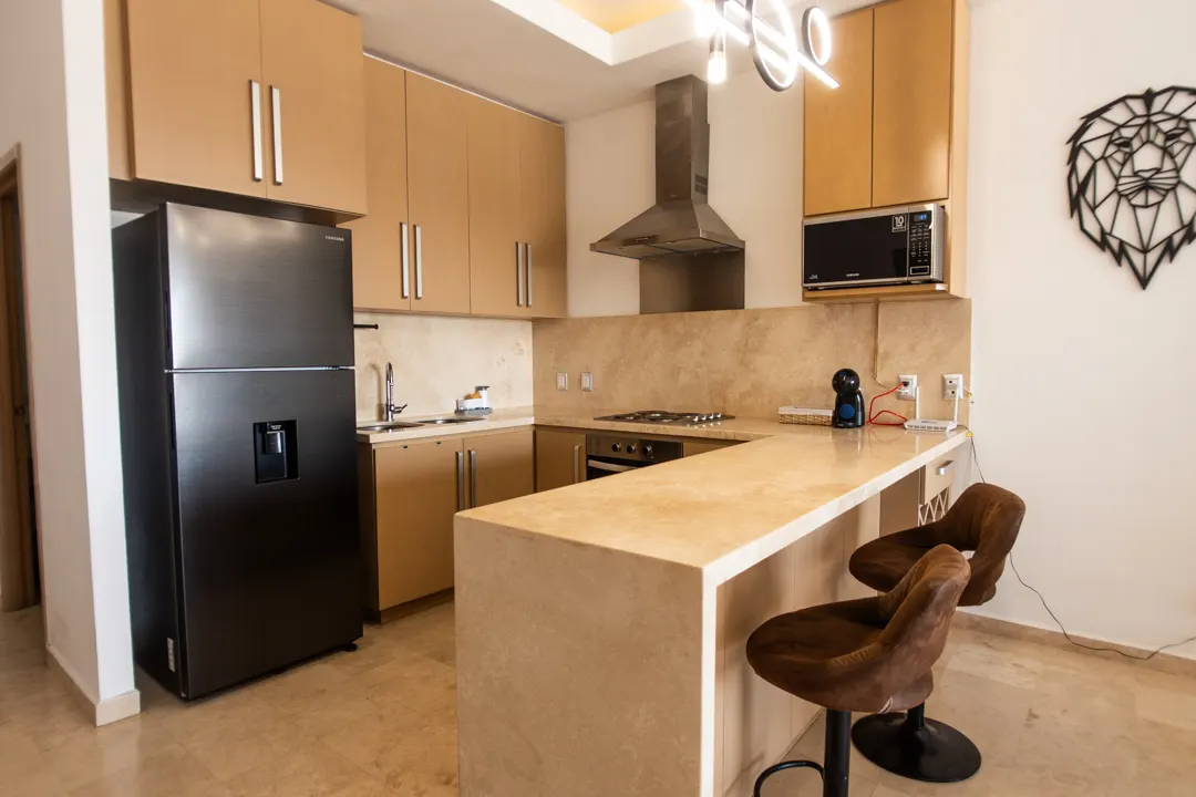 cocina equipada departamento renta marina