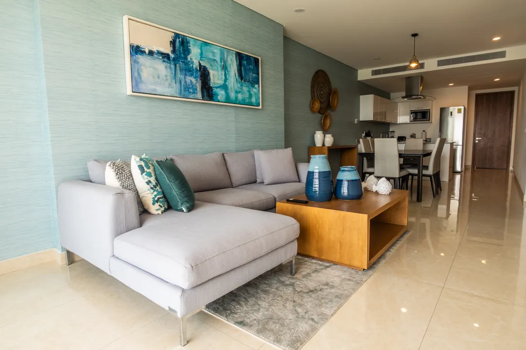 sala y comedor departamento en venta camino al mar zona dorada