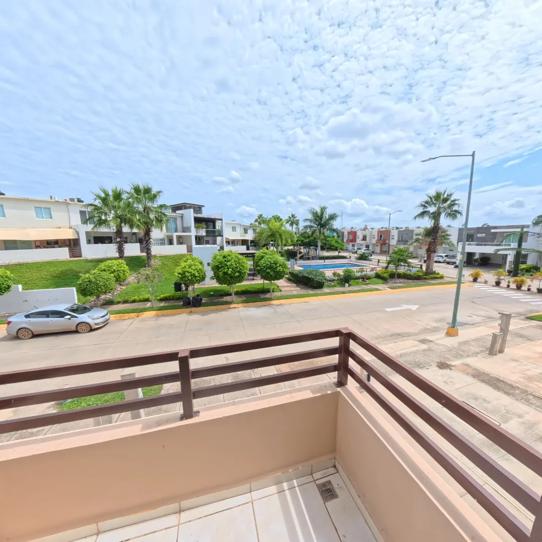 vista al área verde de casa en venta en hacienda del seminario mazatlán