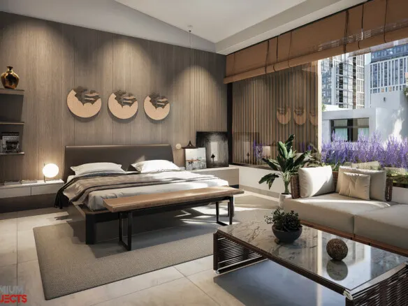 Recámara con diseño contemporáneo en casa en venta en Bahía Marina, Marina Mazatlán (Cerritos)