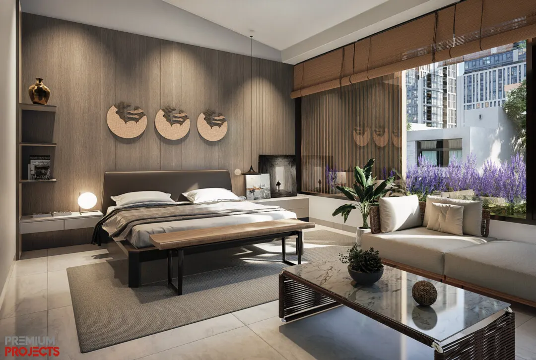 Recámara con diseño contemporáneo en casa en venta en Bahía Marina, Marina Mazatlán (Cerritos)