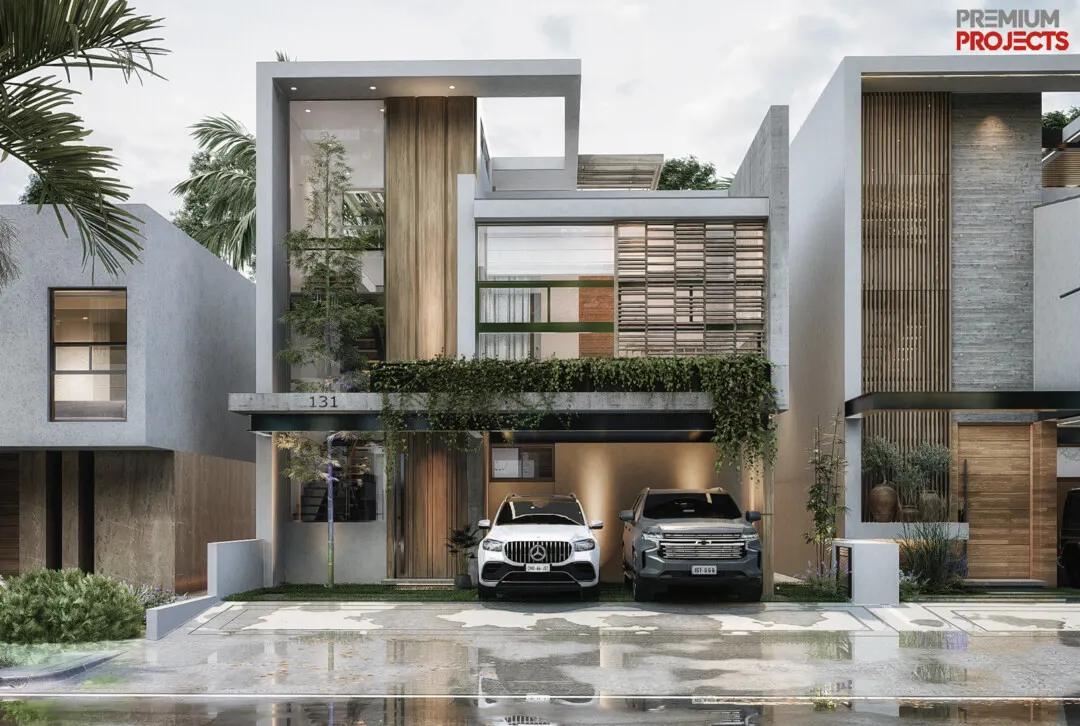 Fachada principal d ela casa en venta en Bahía Marina Mazatlán