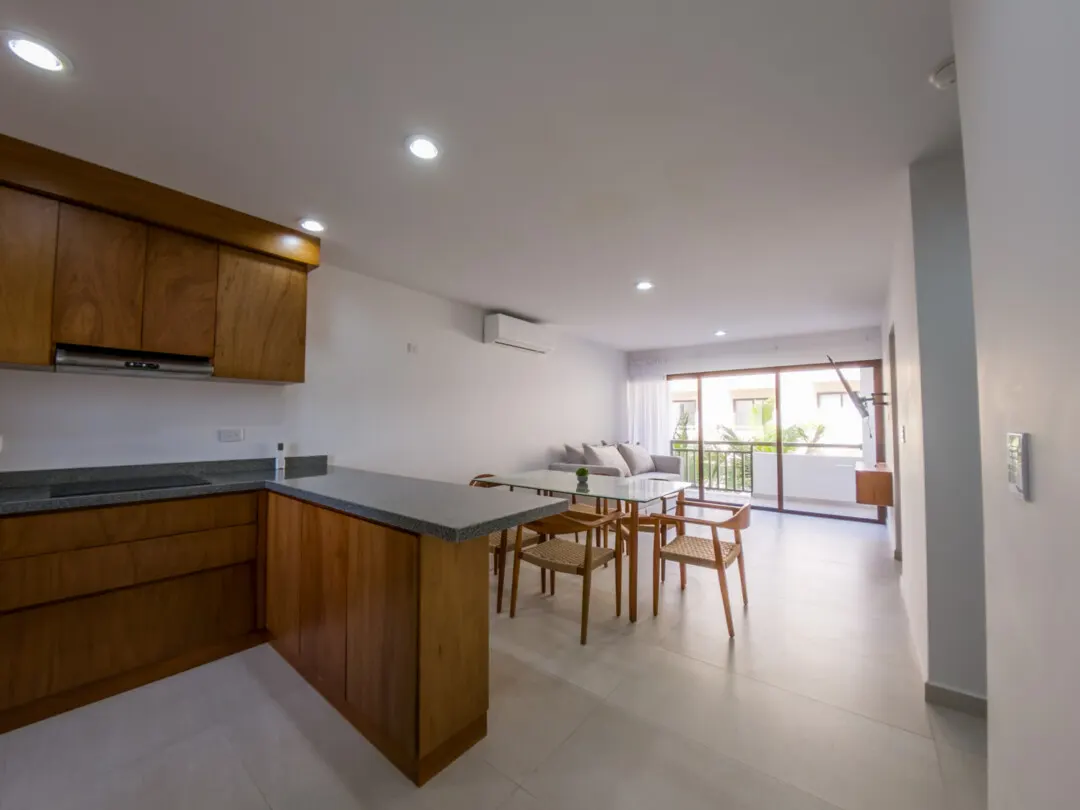 cocina comedor Departamento Renta Oceanna Mazatlan Cerritos