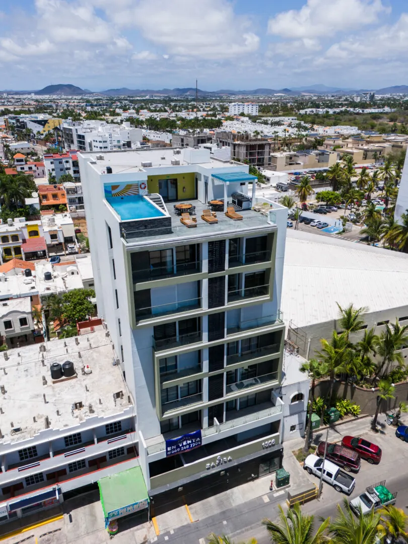 default Fachada de Torre Zafira, edificio en Sábalo Country, Zona Dorada Mazatlán