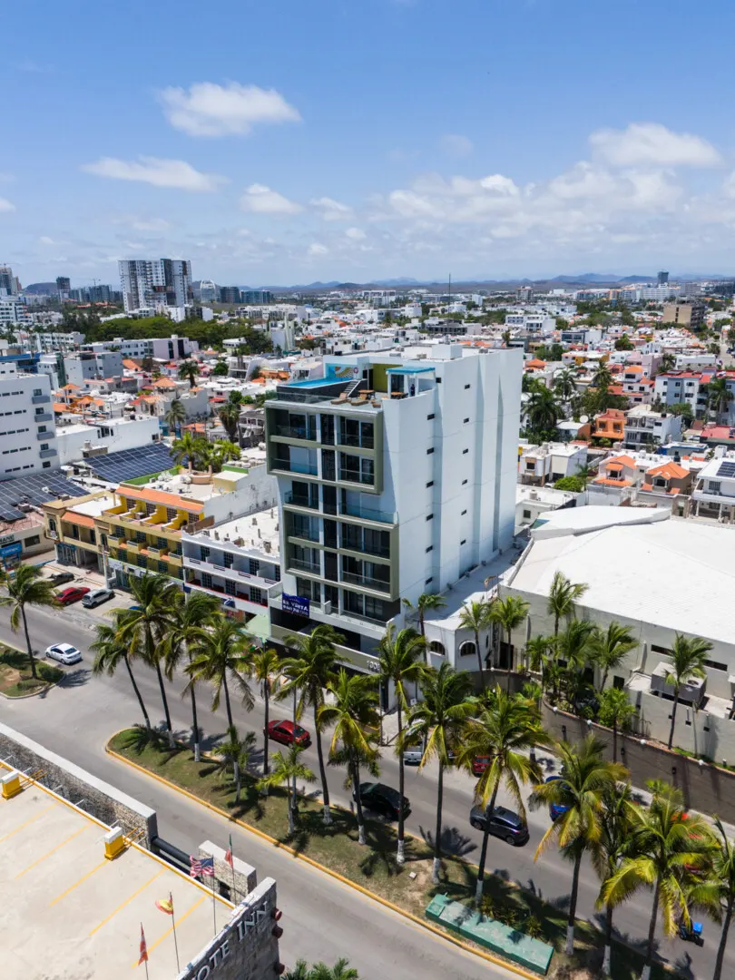 default Vista aérea de Torre Zafira en la Zona Dorada de Mazatlán